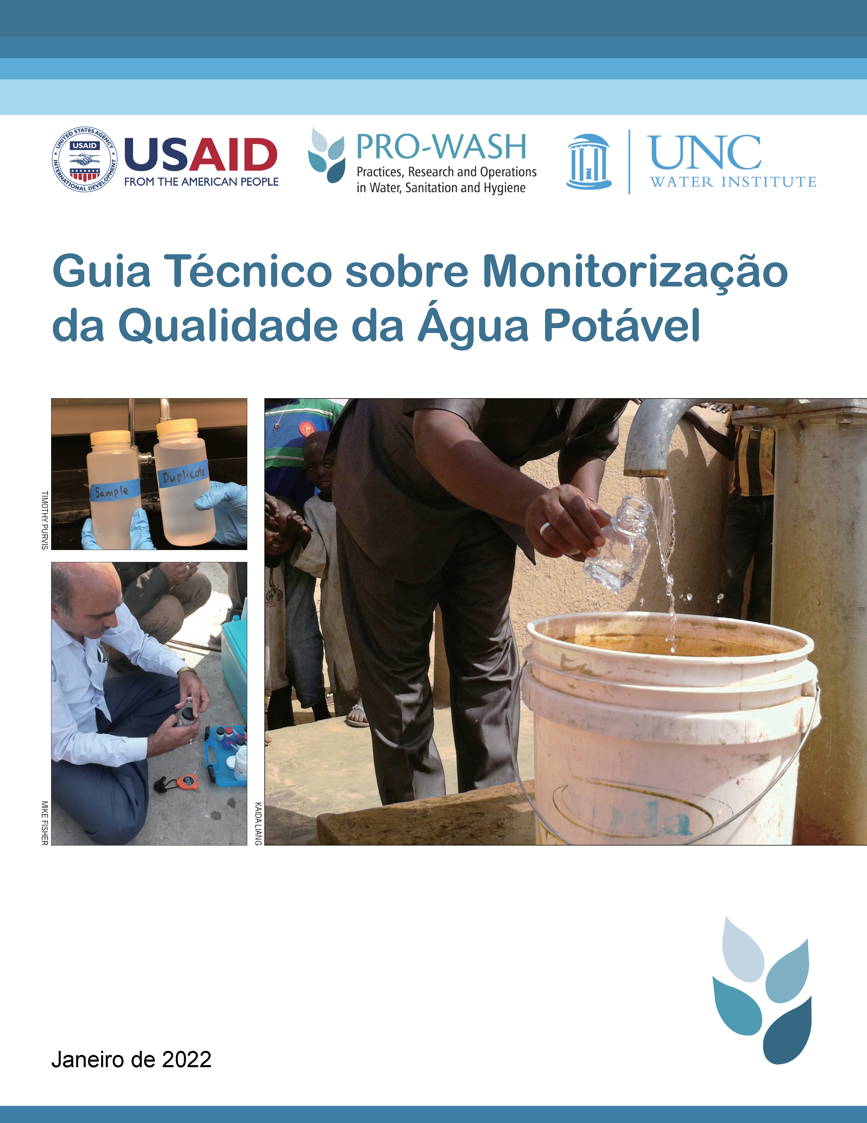 Cover page for Guia Técnico sobre Monitorização da Qualidade da Água Potável