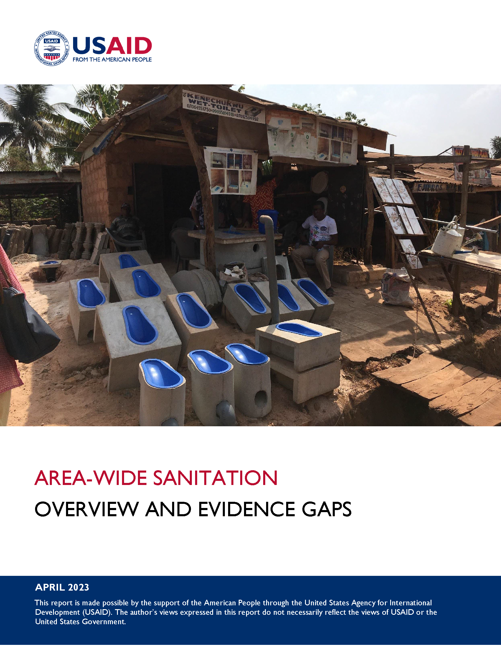 Cover page of Area-wide Sanitation: Overview and Evidence Gaps