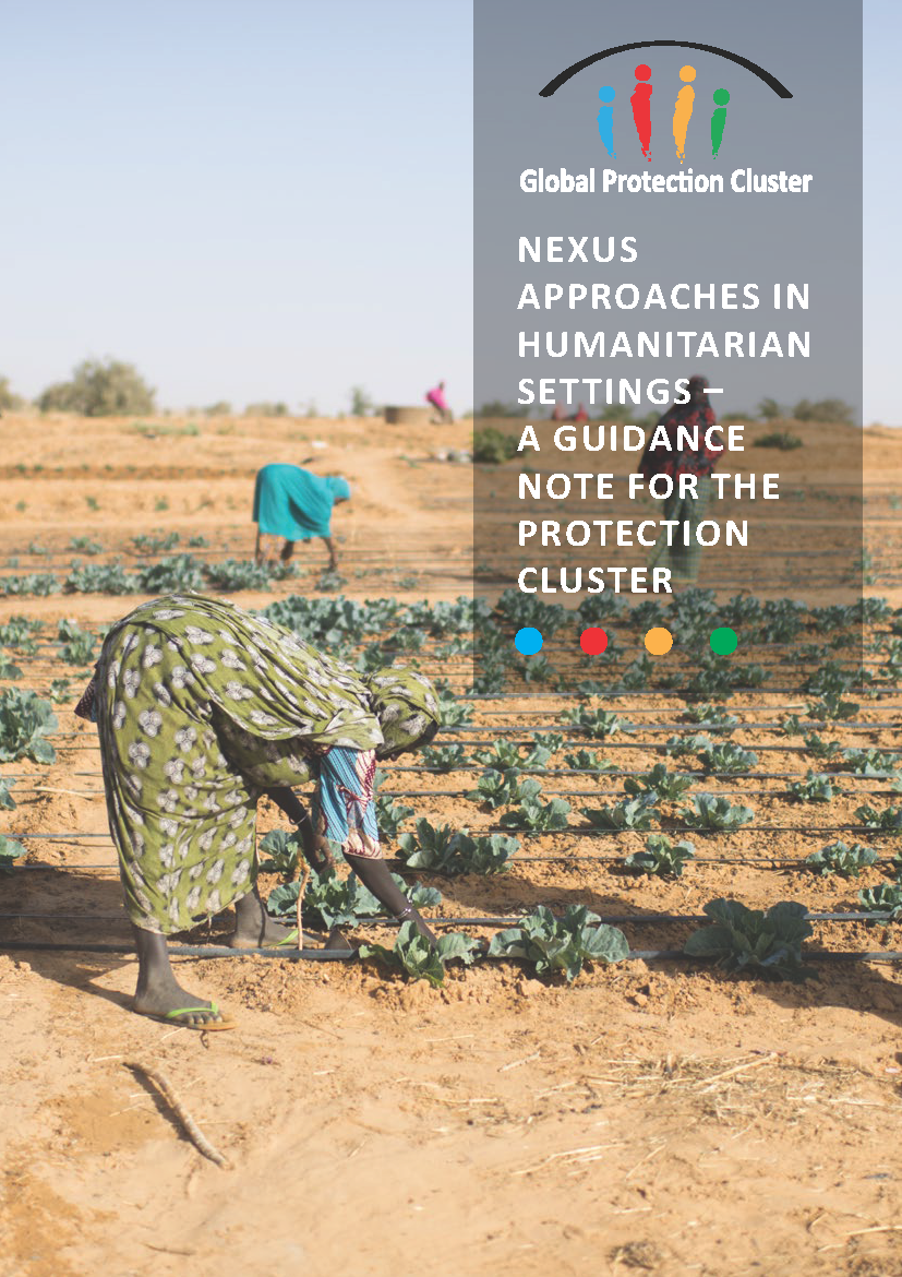 Cover page for Nexus Approaches in Humanitarian Settings: A Guidance note for the Protection Cluster