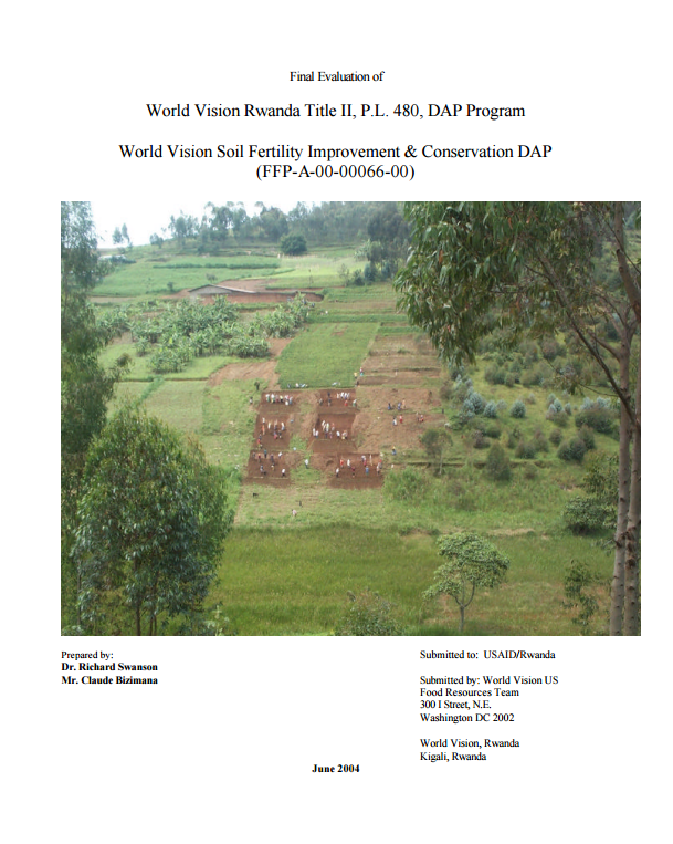 Download Resource: Final Evaluation of Soil Fertility Improvement & Conservation, DAP, World Vision 
