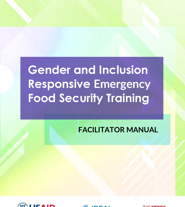 Cover page for Gender and Inclusion Responsive Emergency Food Security Training
