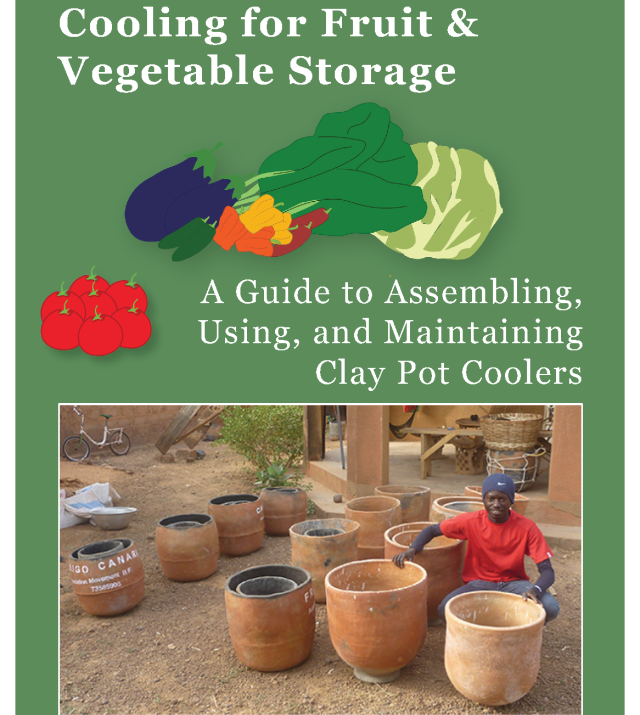 Cover page for Evaporative Cooling for Fruit & Vegetable Storage: A Guide to Assembling, Using, and Maintaining Clay Pot Coolers