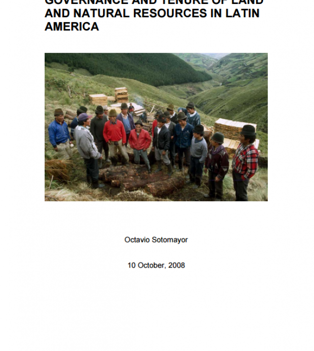 Download Resource: Governance and Tenure of Land and Natural Resources in Latin America
