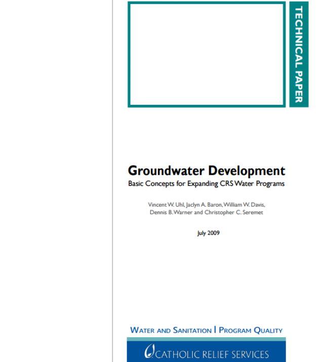 Download Resource: Groundwater Development: Basic Concepts for Expanding CRS Water Program