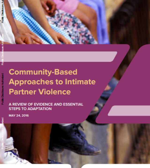 Download Resource: Community-Based Approaches to Intimate Partner Violence: A review of evidence and essential steps to adaptation