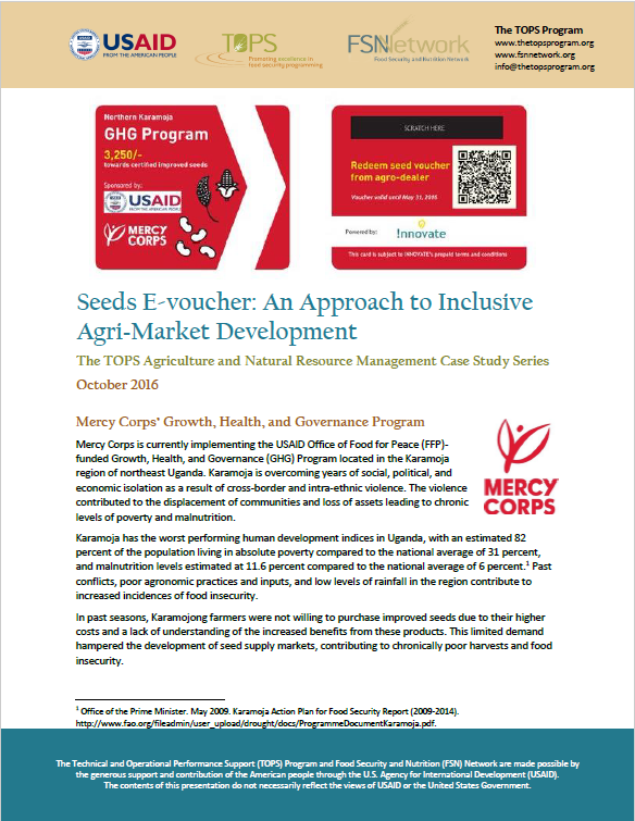 Download Resource: TOPS ANRM Case Study: Seeds E-voucher: An Approach to Inclusive Agri-Market Development