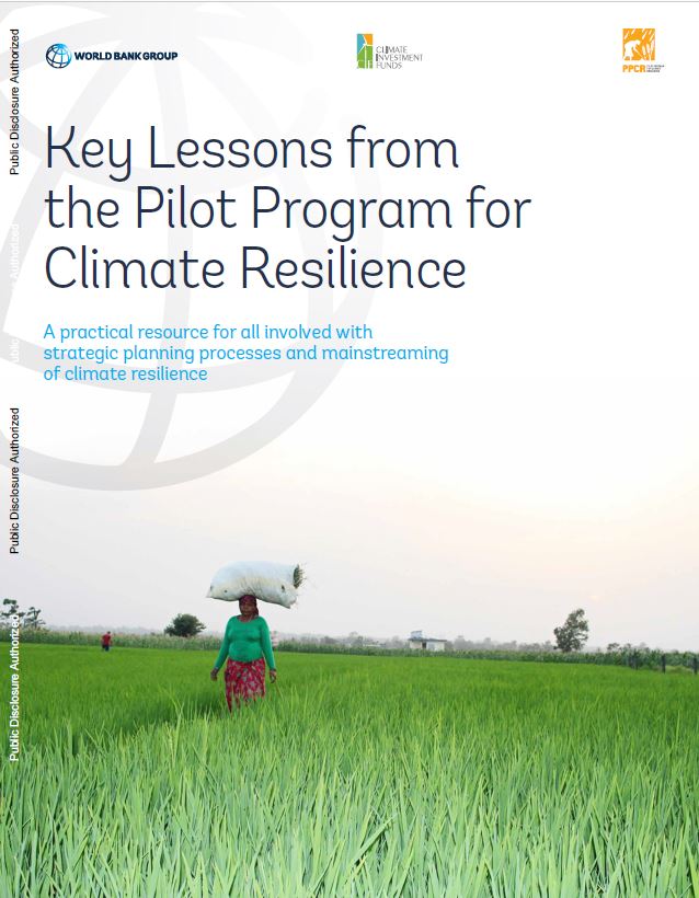 Page de couverture du rapport de la Banque mondiale sur les principaux enseignements tirés du projet PPCR