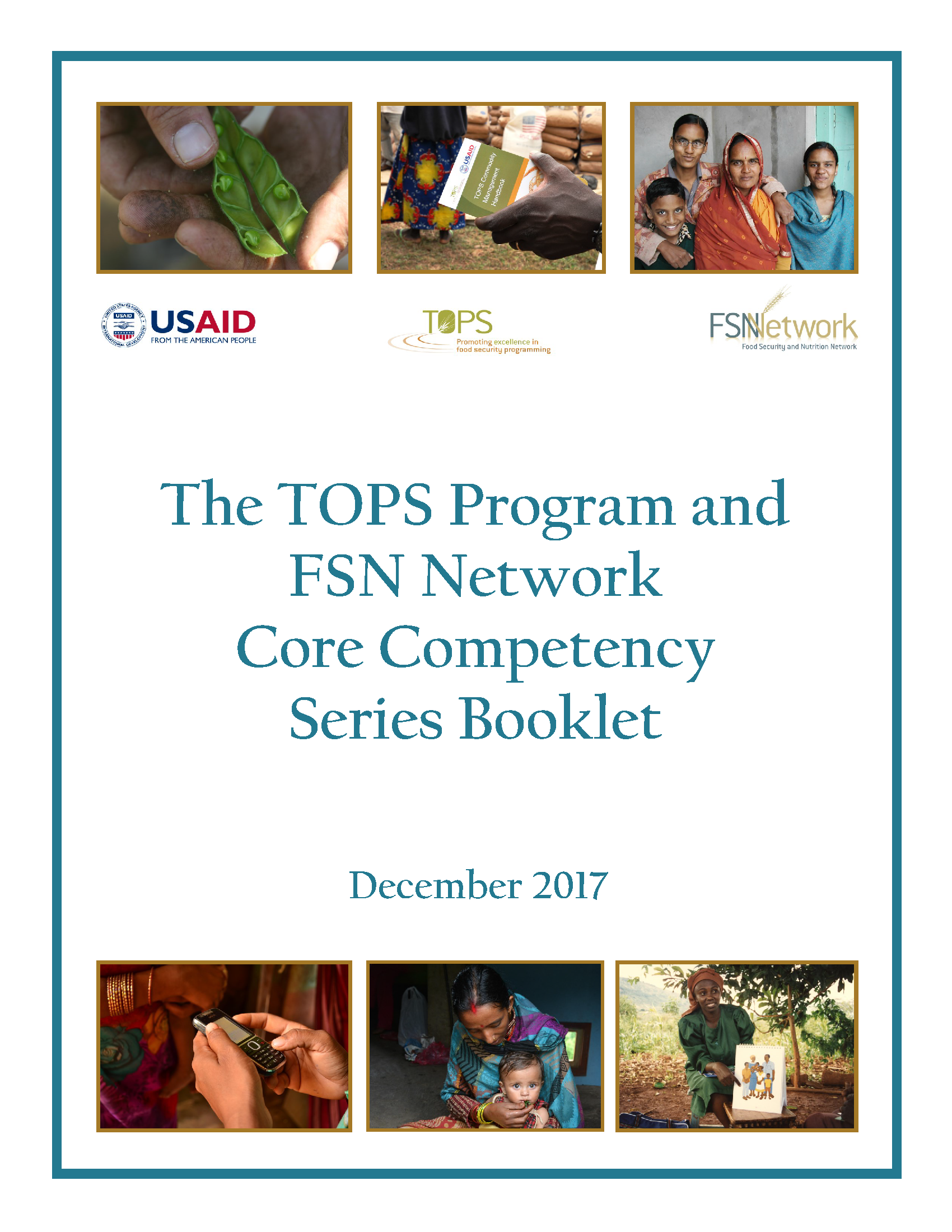Page de couverture du programme TOPS et du livret de la série de compétences de base du réseau FSN