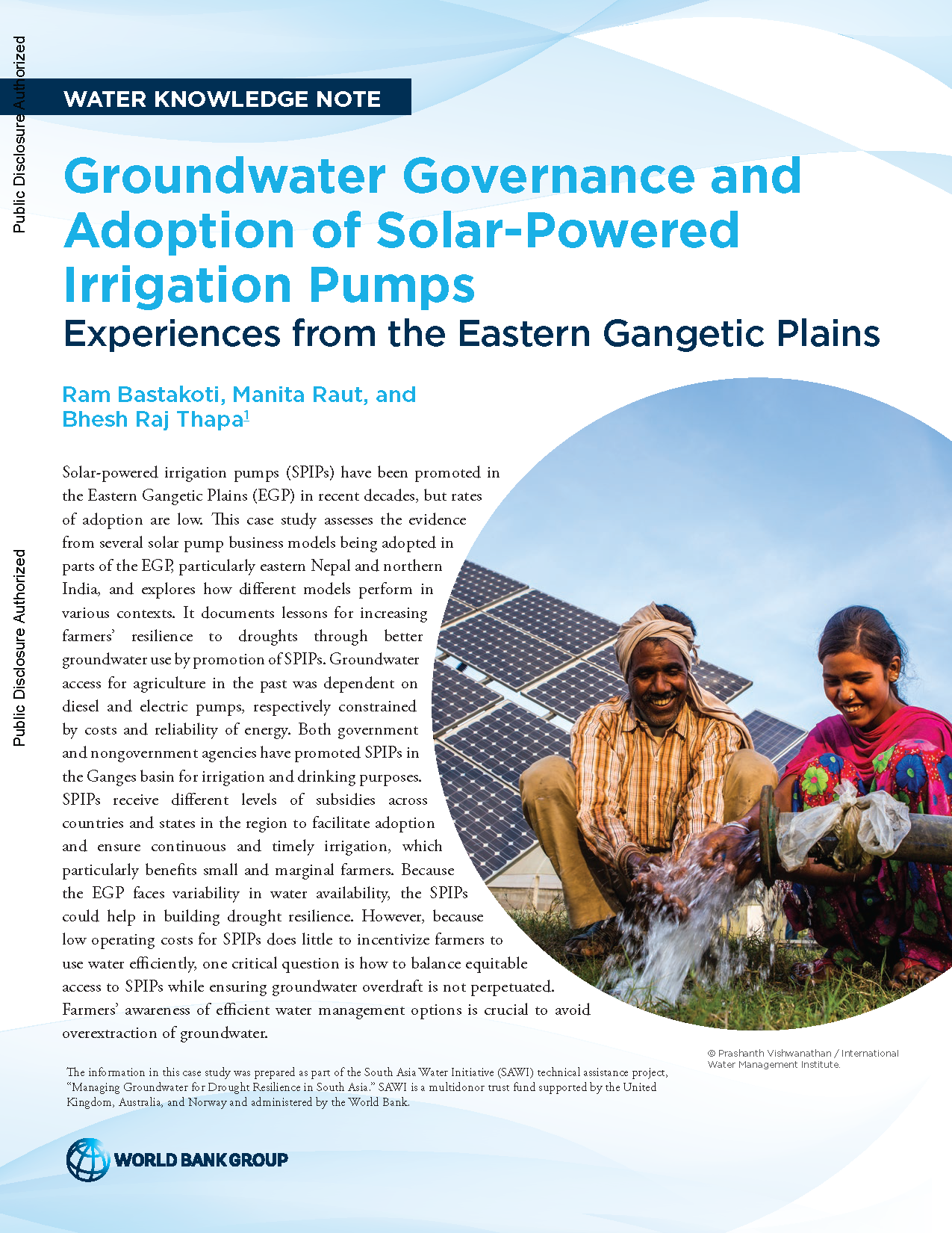 Cover-page for Groundwater Governance and Adoption of Solar-Powered Irrigation Pumps