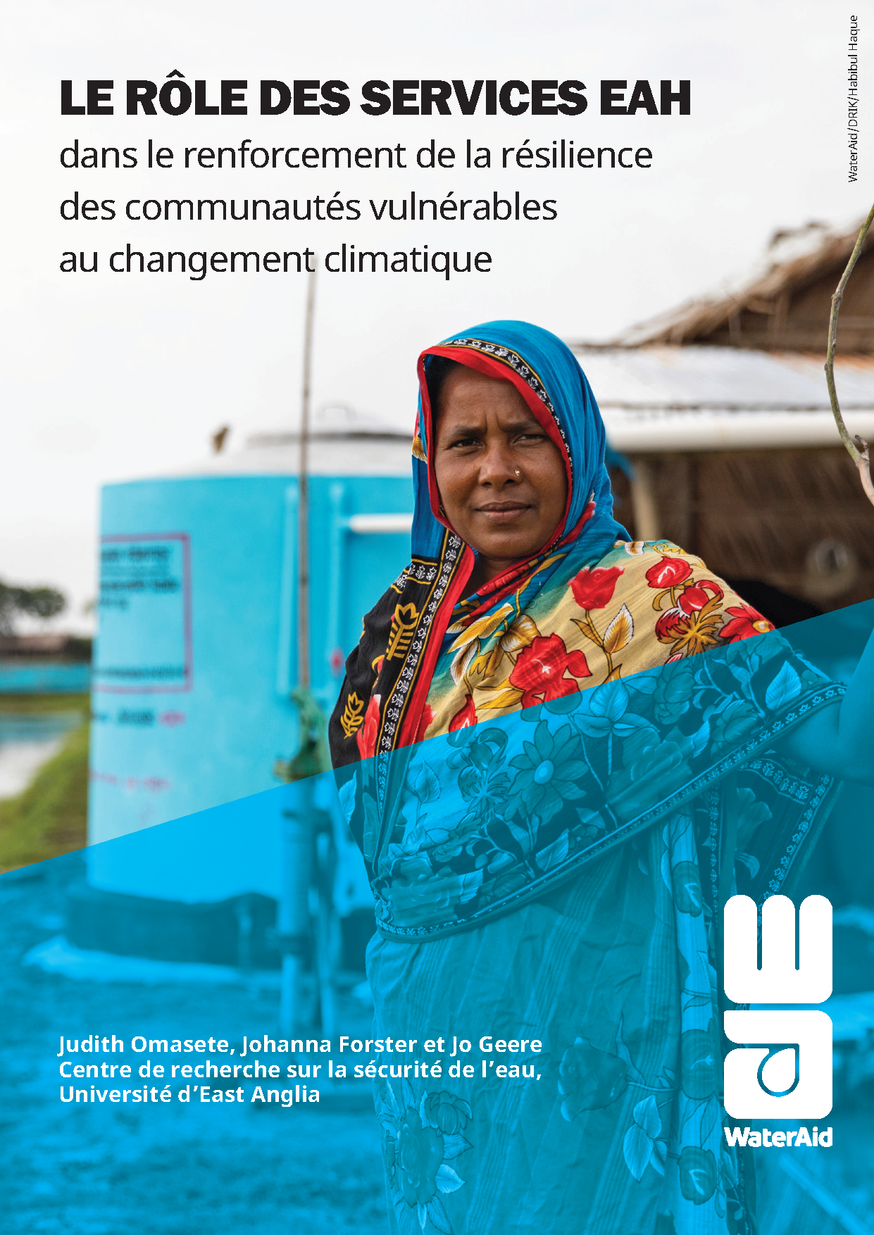 Page de couverture du rapport Le Rôle des Services Eau, Assainissement, et Hygiène dans le Renforcement de la Résilience des Communautés Vulnérables au Changement Climatique