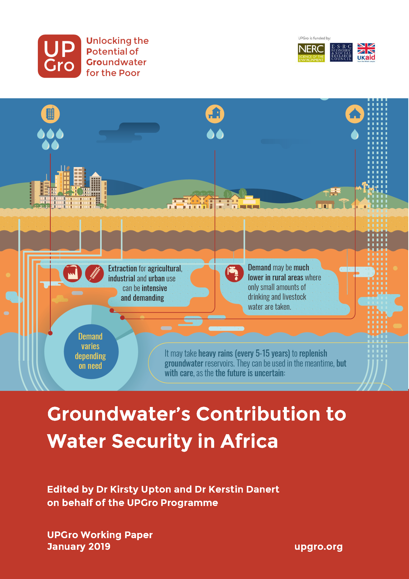 Page de couverture de Contribution des eaux souterraines à la sécurité de l'eau en Afrique