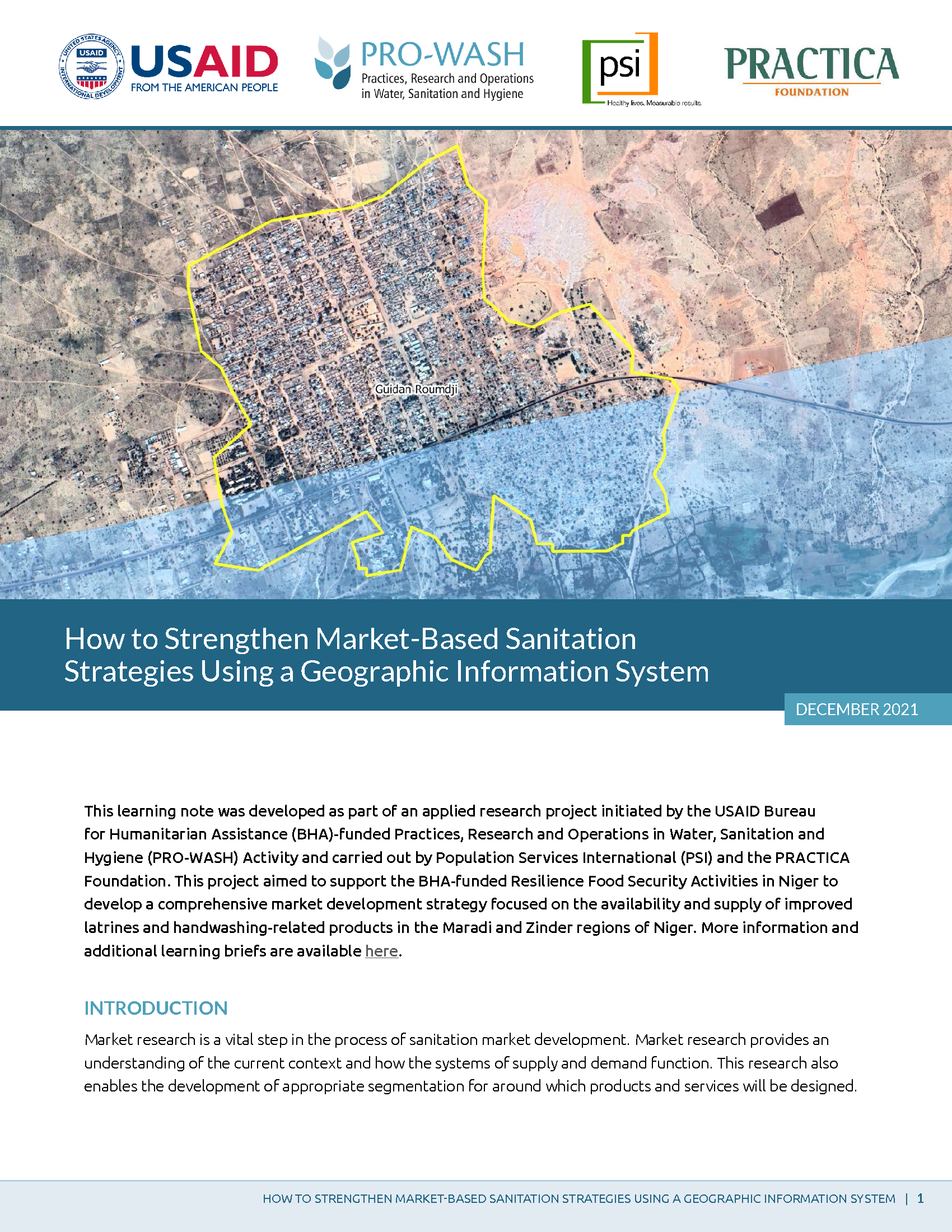 Page de couverture de Comment renforcer les stratégies d'assainissement basées sur le marché à l'aide d'un système d'information géographique