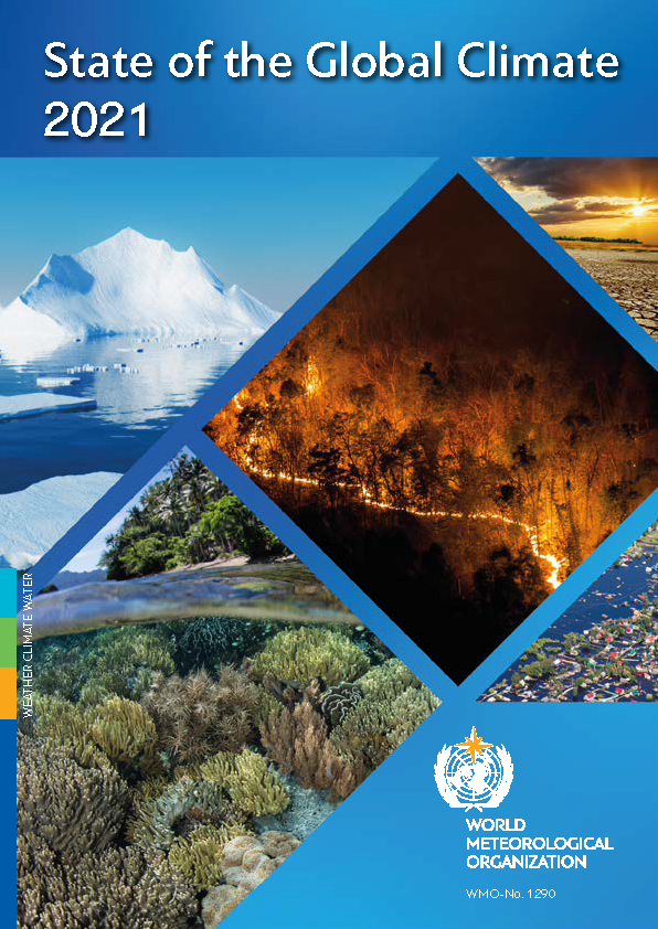 Cover page for State of the Global Climate 2021