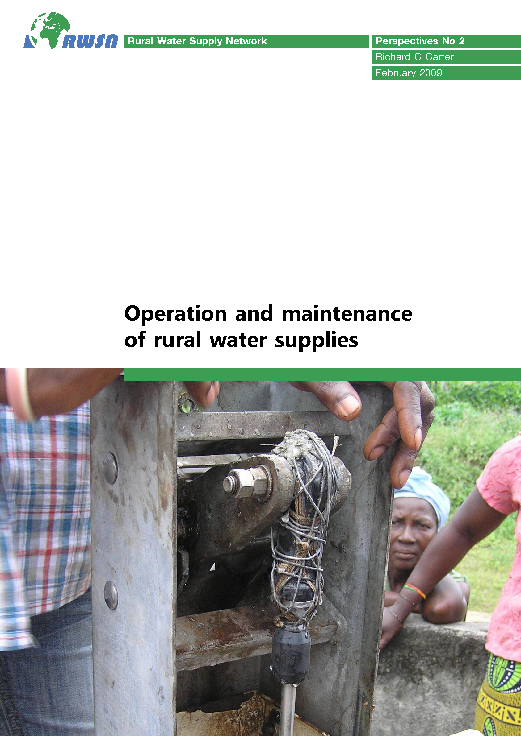 Page de garde pour Exploitation et entretien des approvisionnements en eau en milieu rural