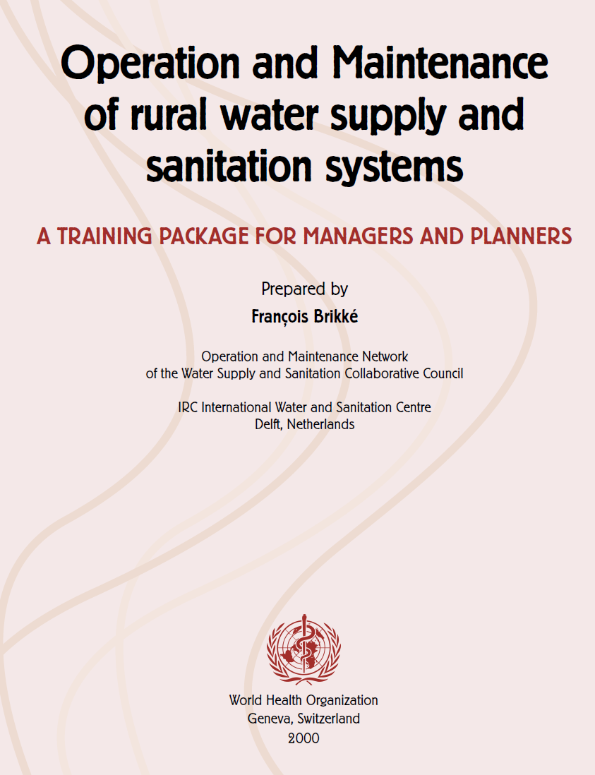 Page de garde pour l'exploitation et l'entretien des systèmes ruraux d'approvisionnement en eau et d'assainissement