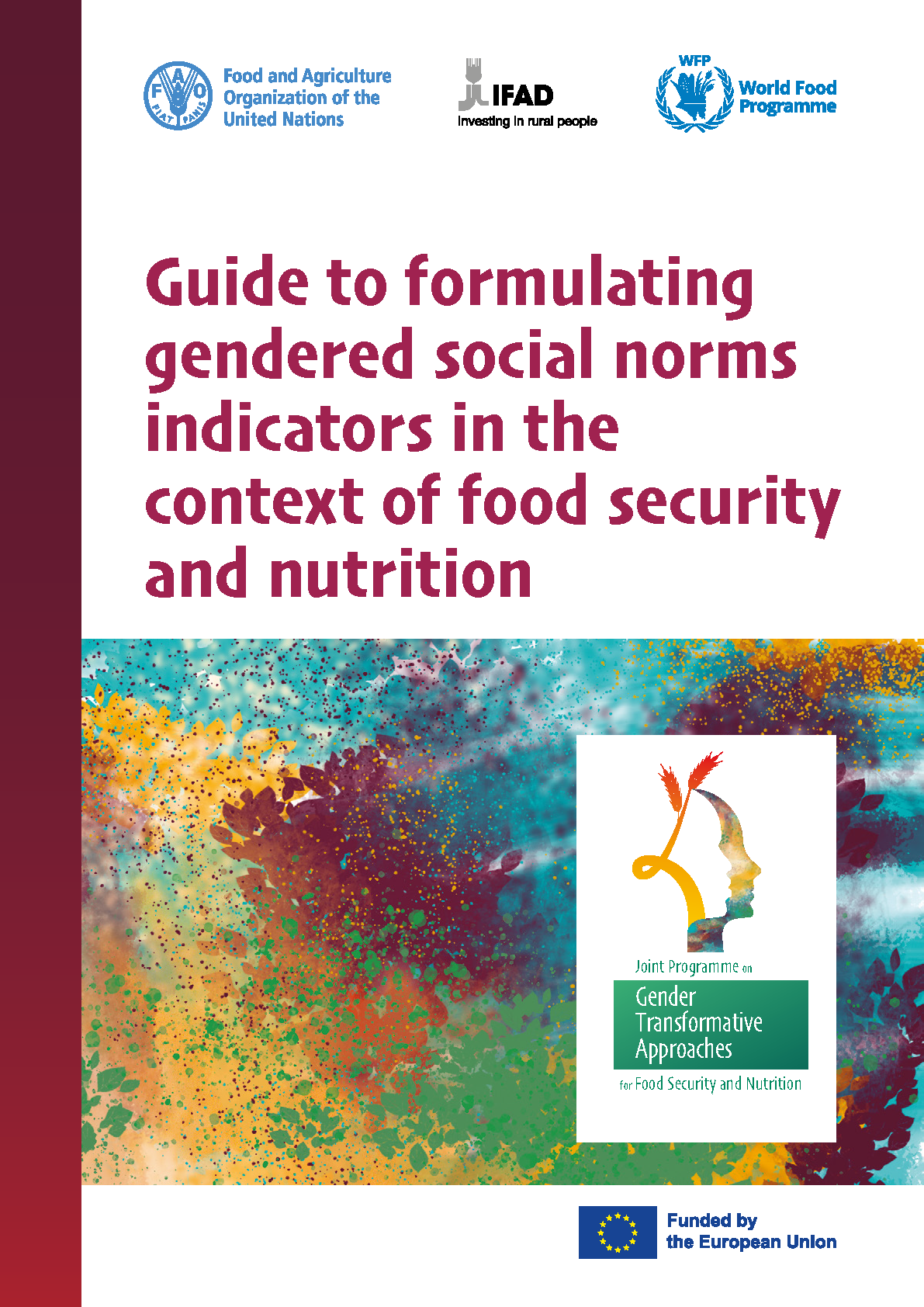 Page de couverture du Guide de formulation d'indicateurs de normes sociales sexospécifiques dans le contexte de la sécurité alimentaire et de la nutrition
