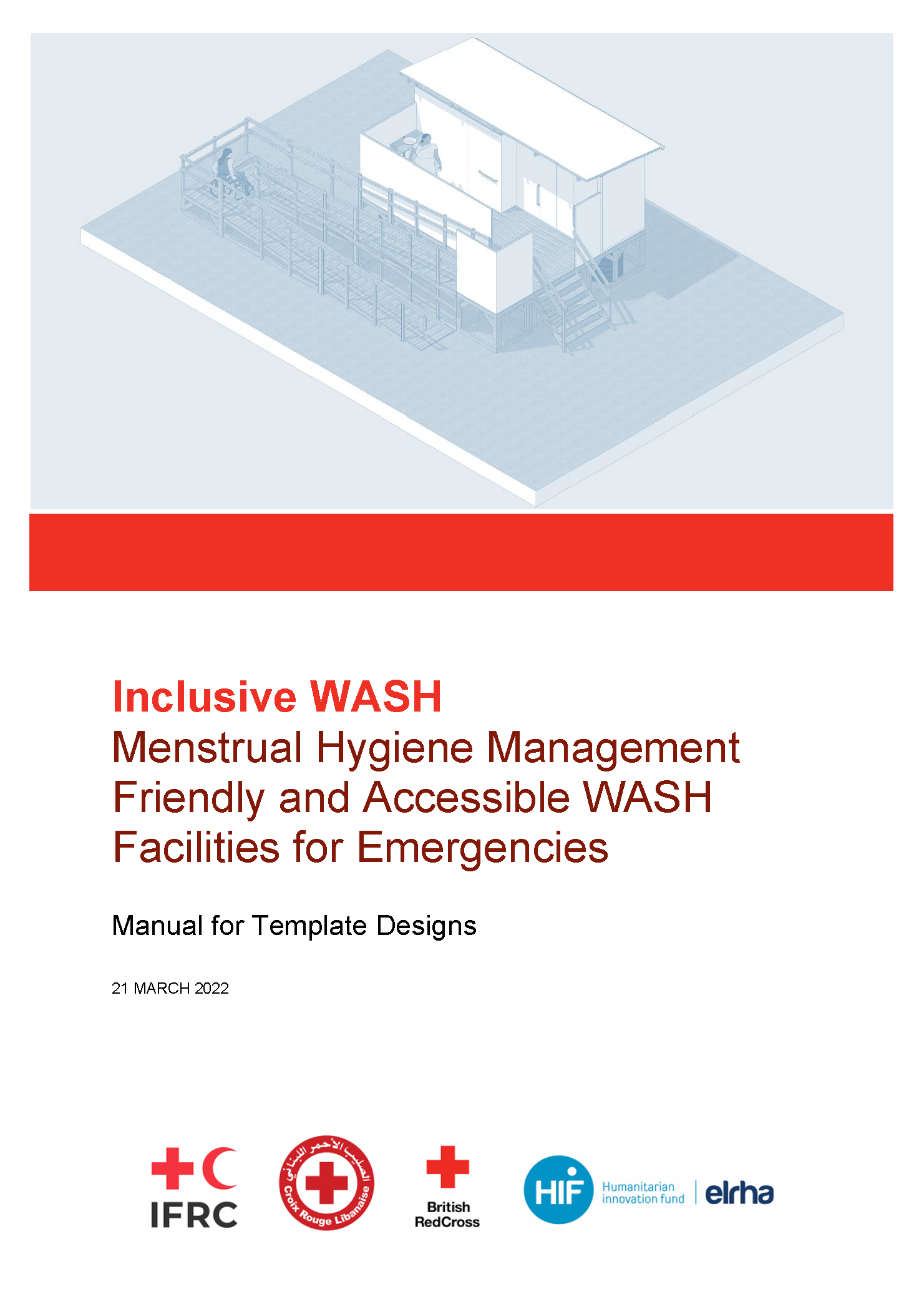 Cover page for Inclusive WASH Menstrual Hygiene Management Friendly and Accessible WASH Facilities for Emergencies