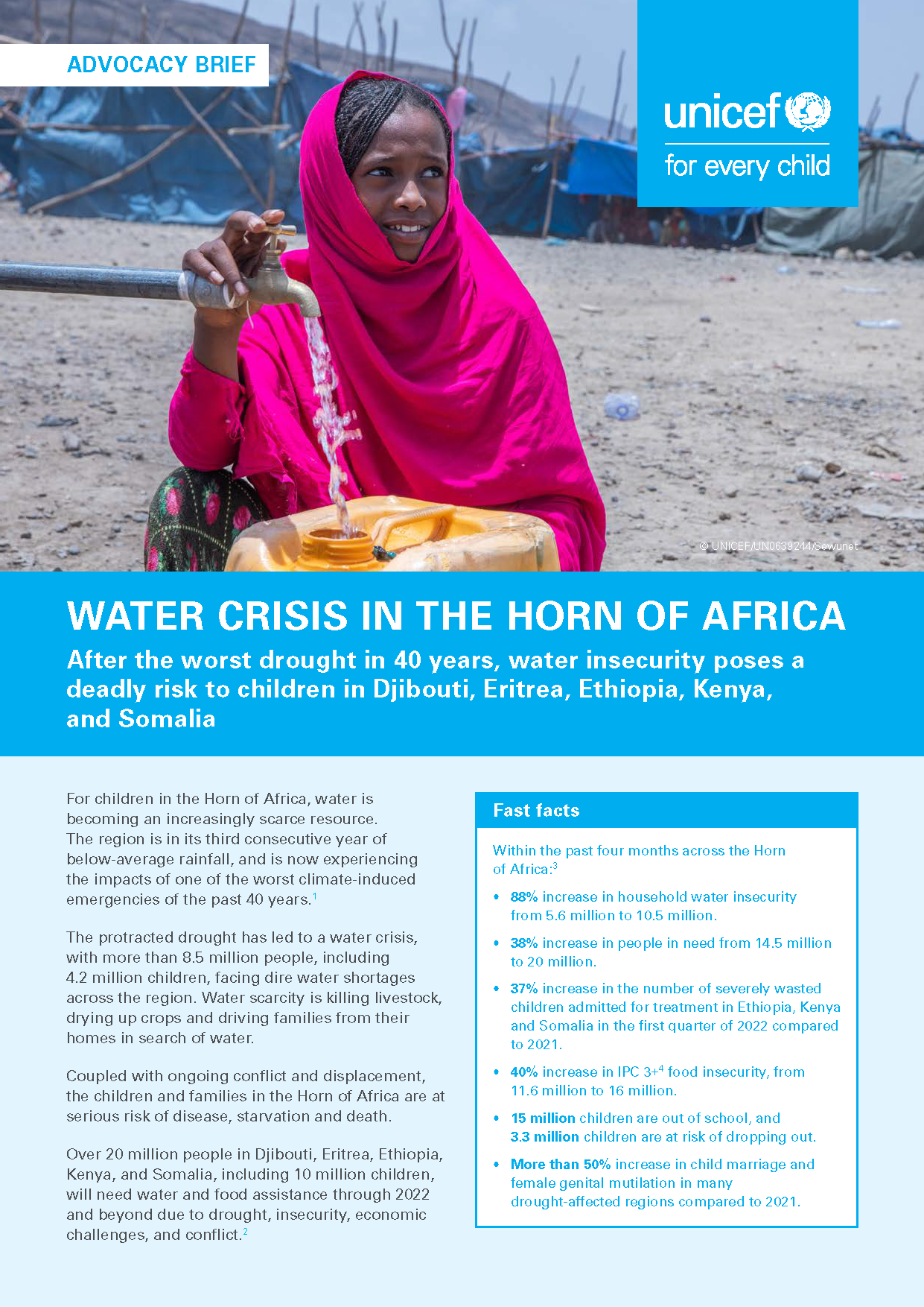 Page de couverture de Crise de l'eau dans la Corne de l'Afrique