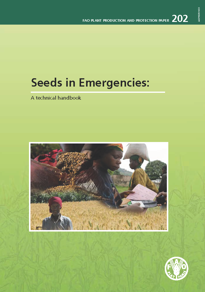 Page de couverture de Seeds in Emergencies: a technical handbook