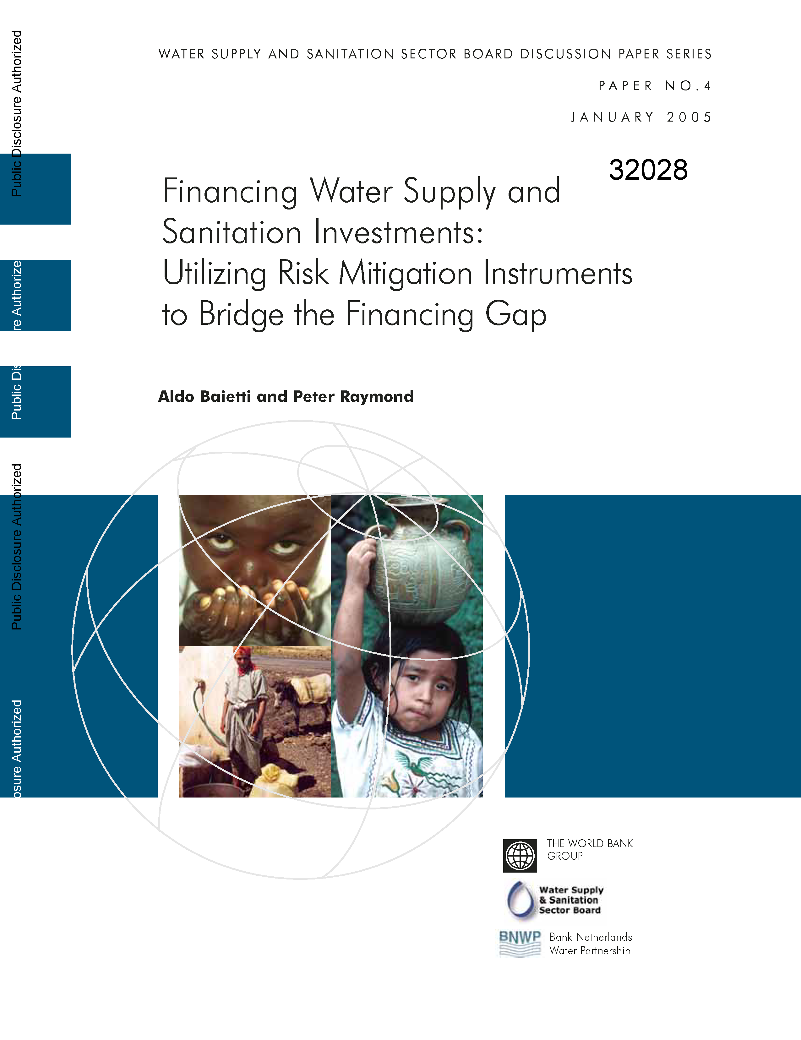 Page de couverture de Financement des investissements dans l'approvisionnement en eau et l'assainissement : utilisation d'instruments d'atténuation des risques pour combler le déficit de financement