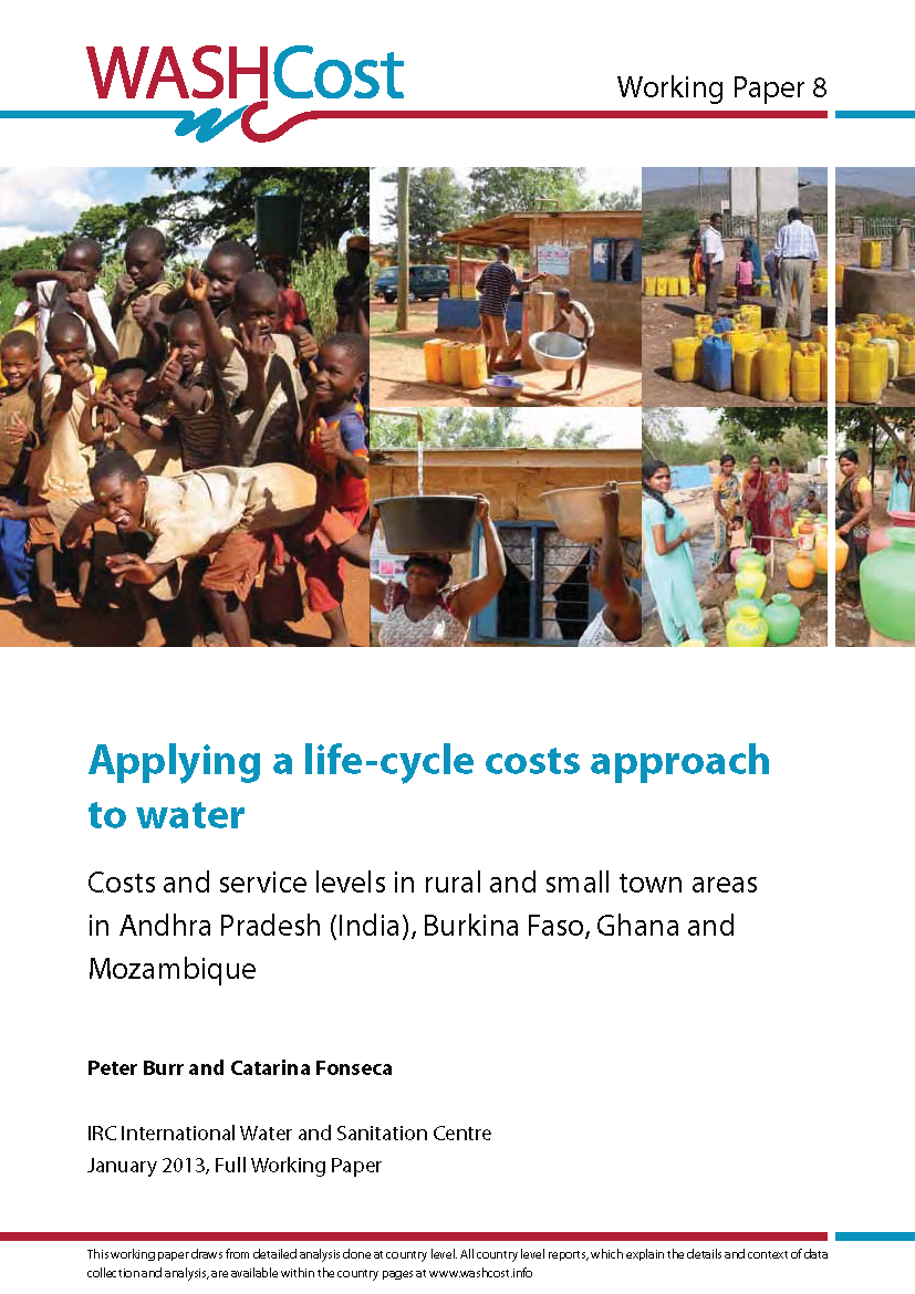 Page de couverture de Application d'une approche des coûts du cycle de vie à l'eau