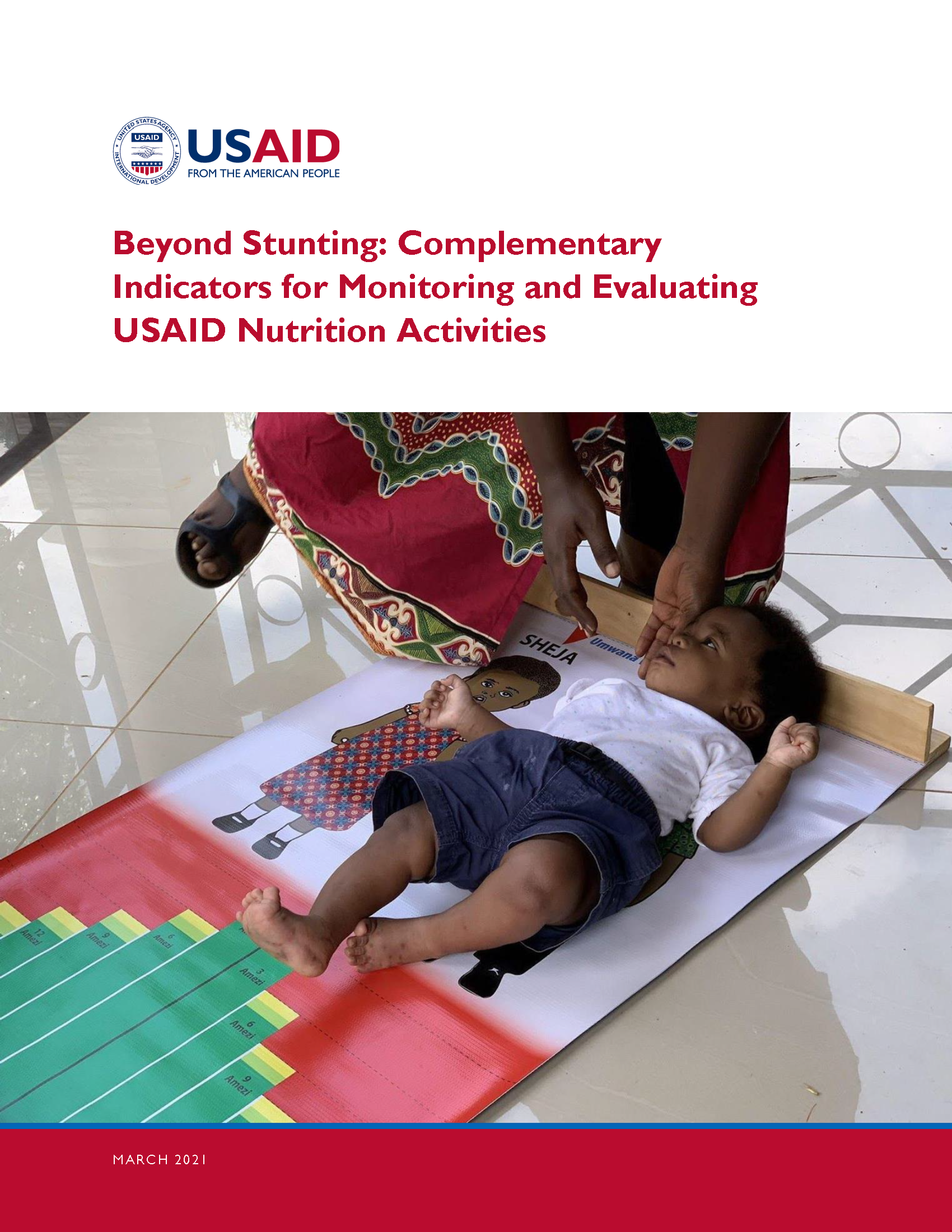Page de couverture de Au-delà du retard de croissance : Indicateurs complémentaires pour le suivi et l'évaluation des activités de nutrition de l'USAID