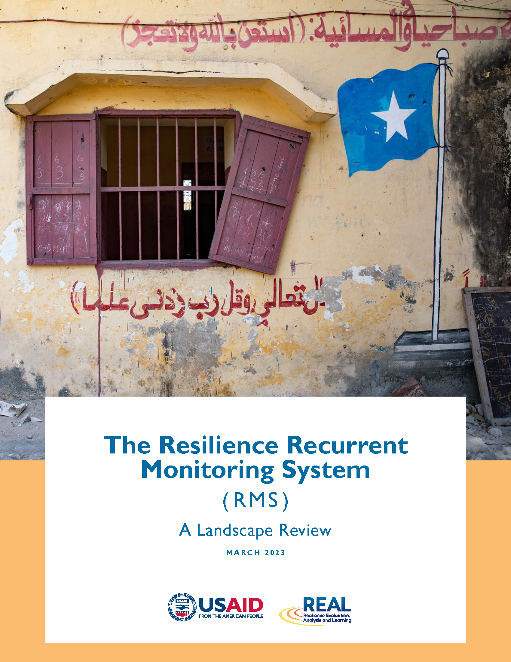 Page de couverture du rapport - Le système de surveillance récurrente de la résilience (RMS) : un examen du paysage