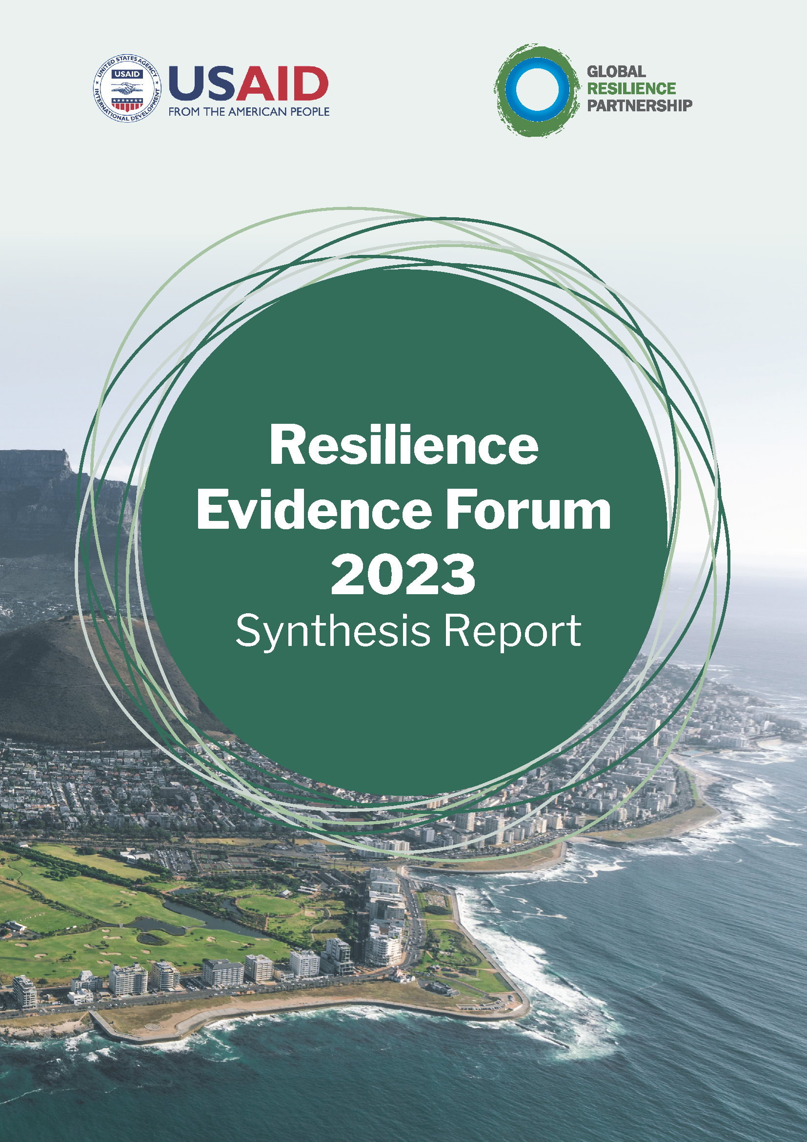 Page de couverture du rapport de synthèse 2023 du Resilience Evidence Forum