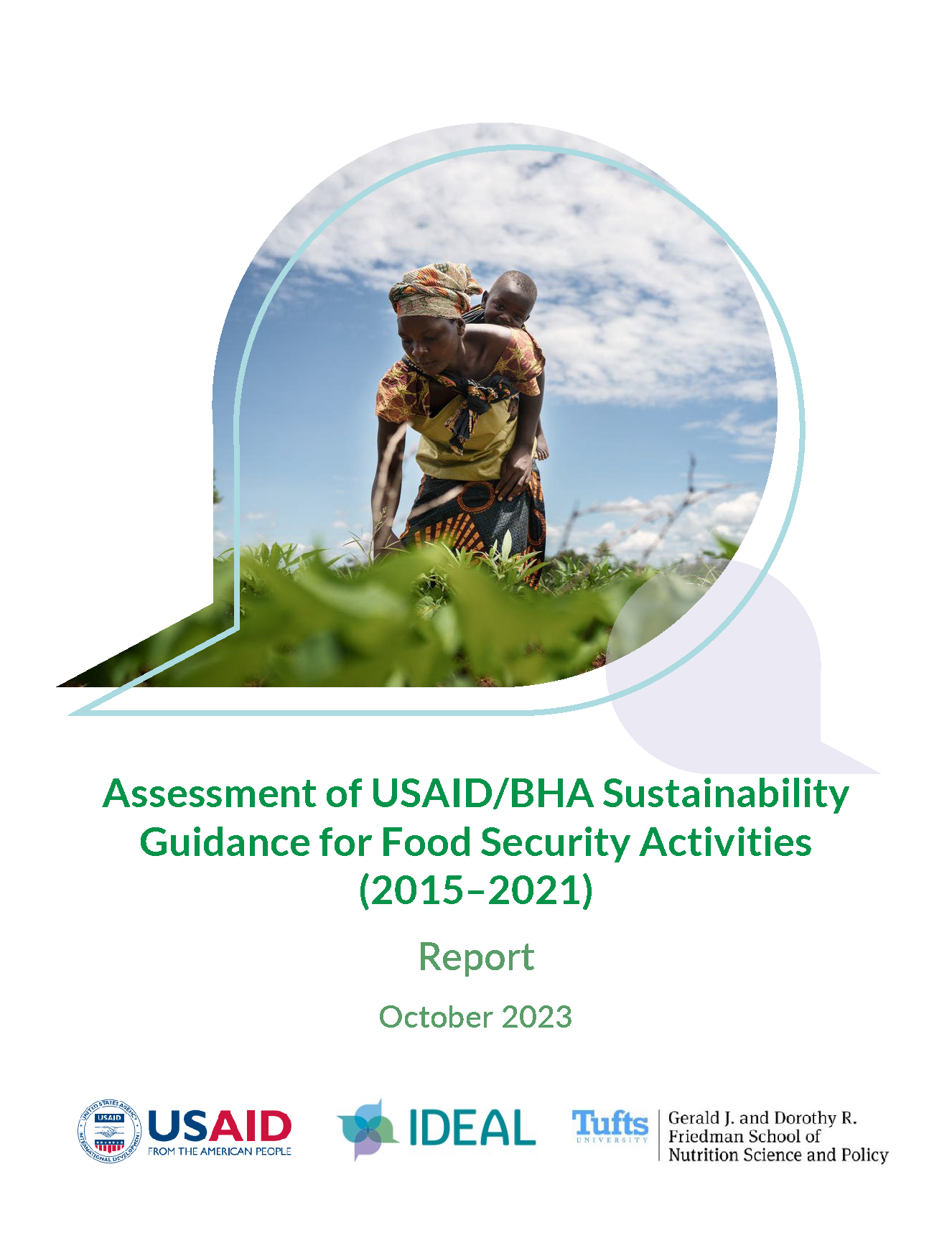 Cover page for Assessment of USAID/BHA Sustainability Guidance for Food Security Activities (2015–2021)