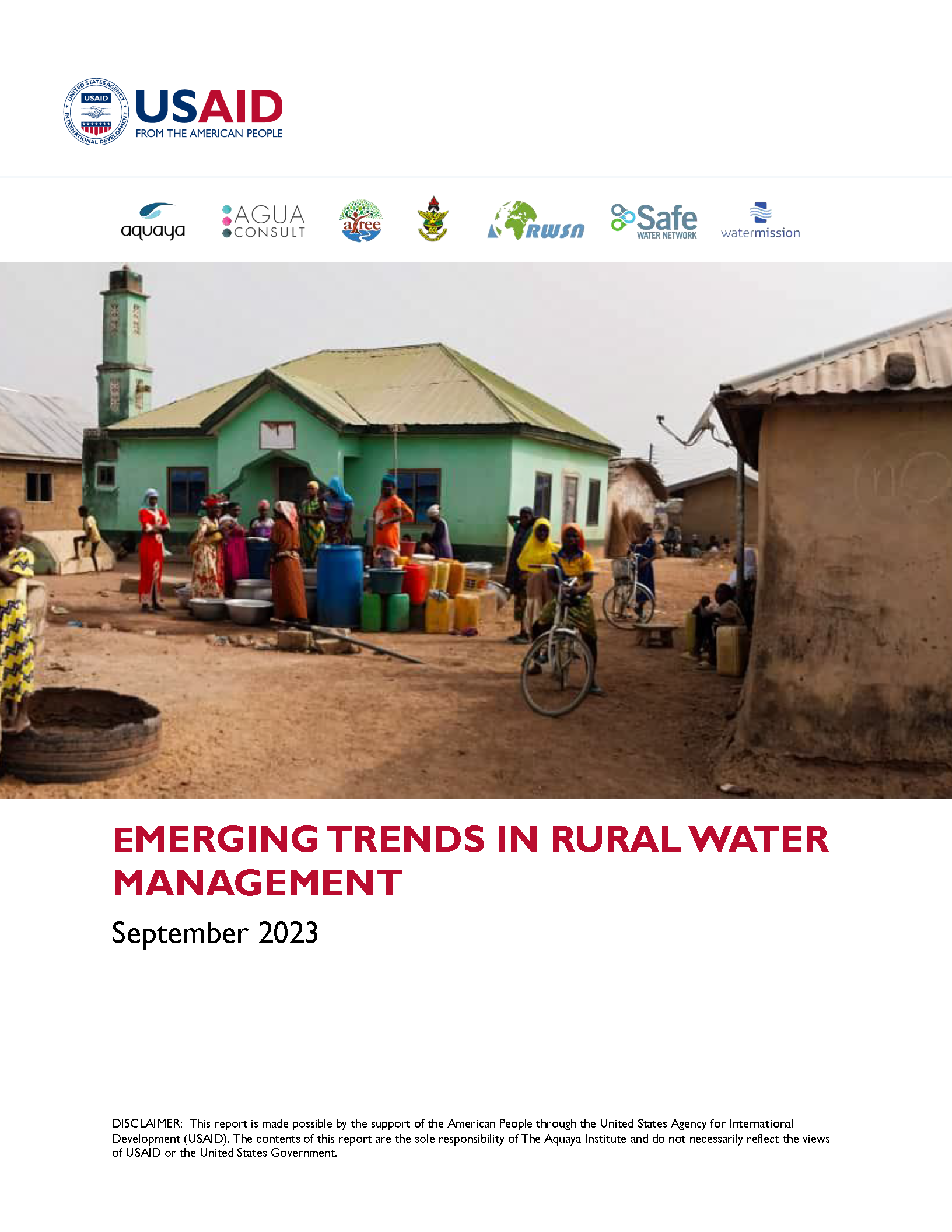 Cover Page of Emerging Trends in Rural Water Management