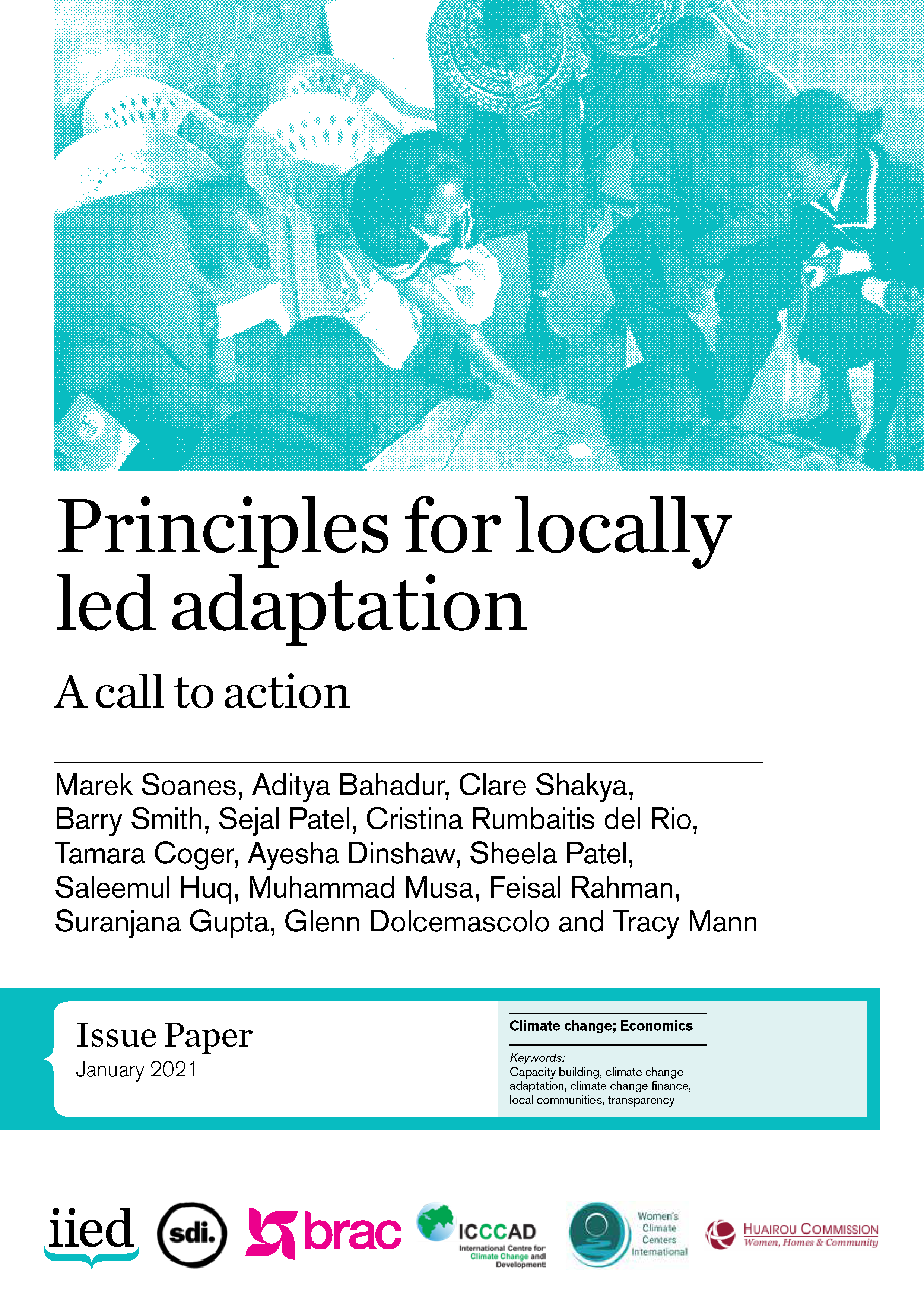 Page de couverture des Principes pour une adaptation menée localement : un appel à l'action