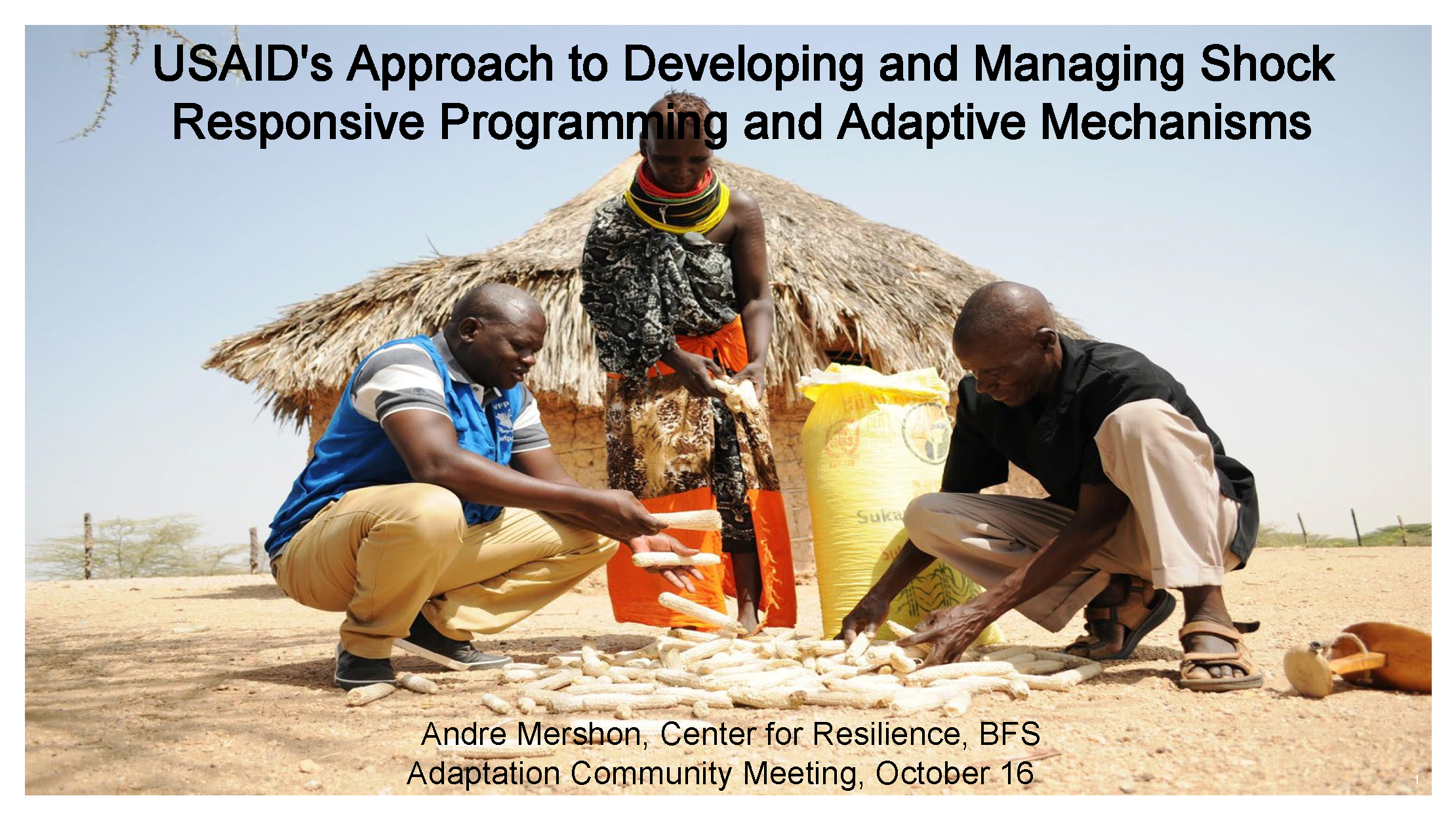 Page de couverture de l'approche de l'USAID pour développer et gérer des programmes réactifs aux chocs et des mécanismes adaptatifs