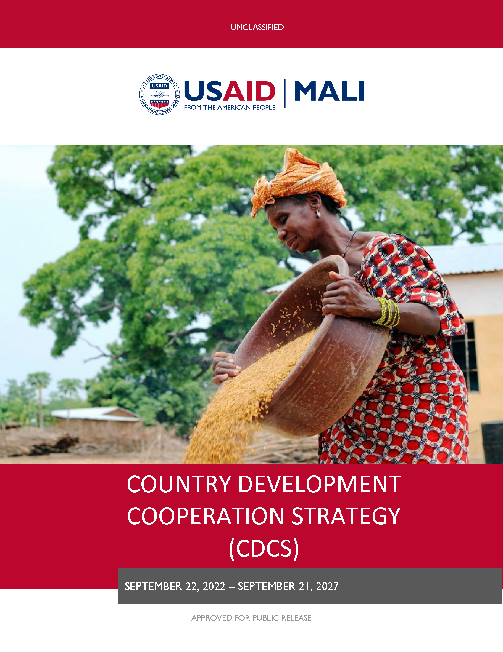 Page de couverture de la Stratégie nationale de coopération pour le développement