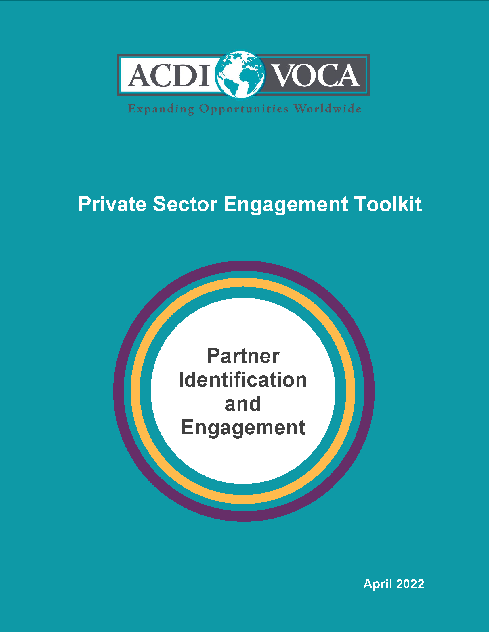 Cover page for Private Sector Engagement Toolkit