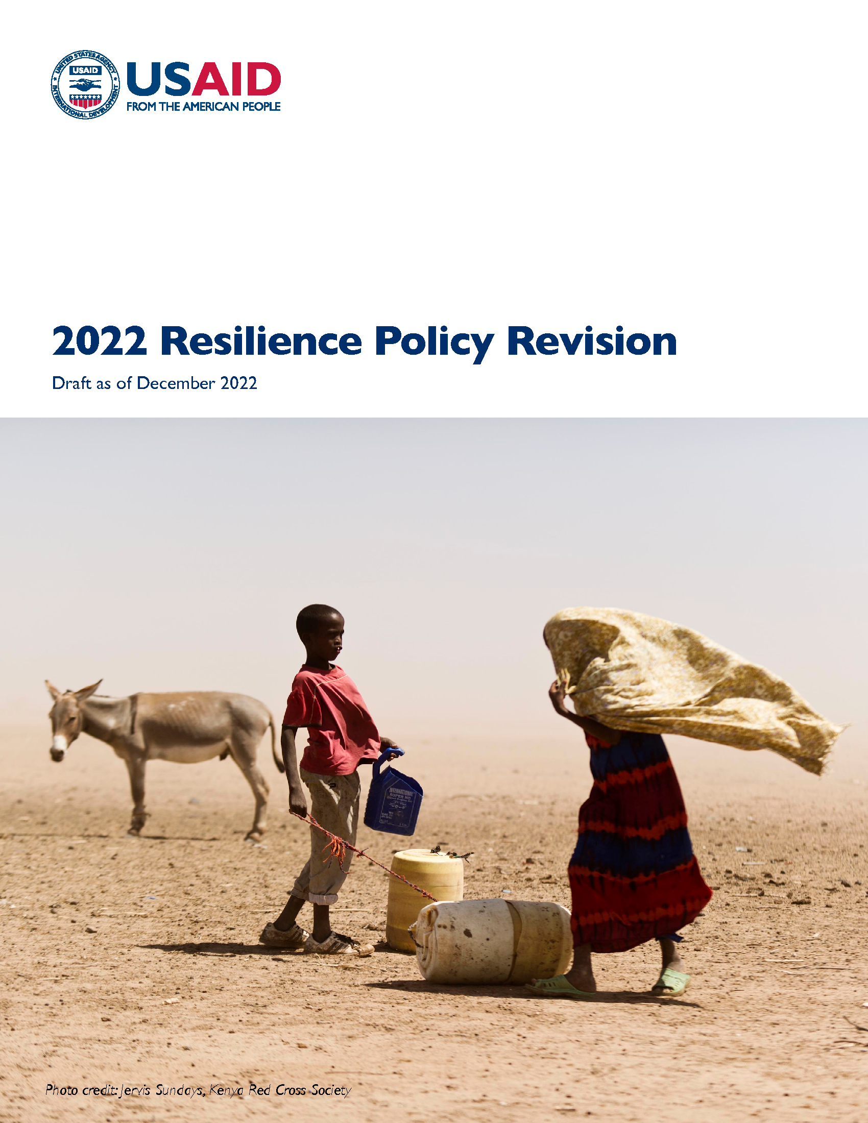 Cover page for 2022 Resilience Policy Revision