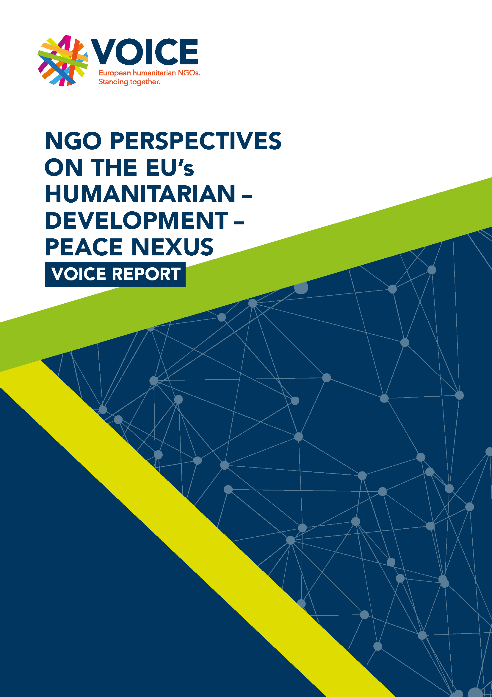 Page de couverture du point de vue des ONG sur le lien entre l'humanitaire, le développement et la paix dans l'UE