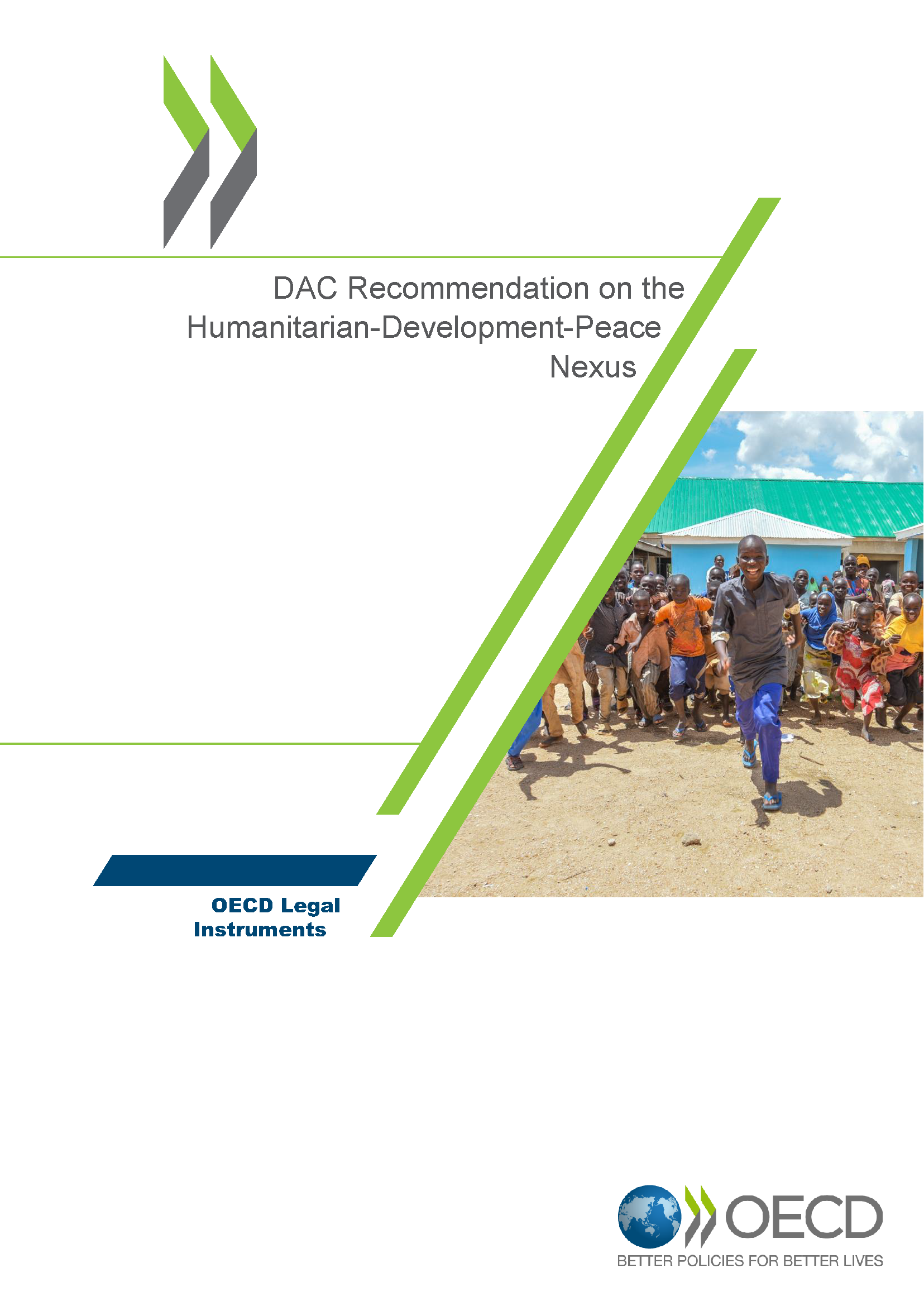 Page de couverture de la Recommandation du CAD sur les instruments juridiques de l'OCDE Nexus Humanitaire-Développement-Paix