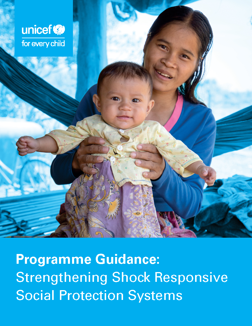 Page de couverture des orientations du programme : Renforcement des systèmes de protection sociale réactifs aux crises