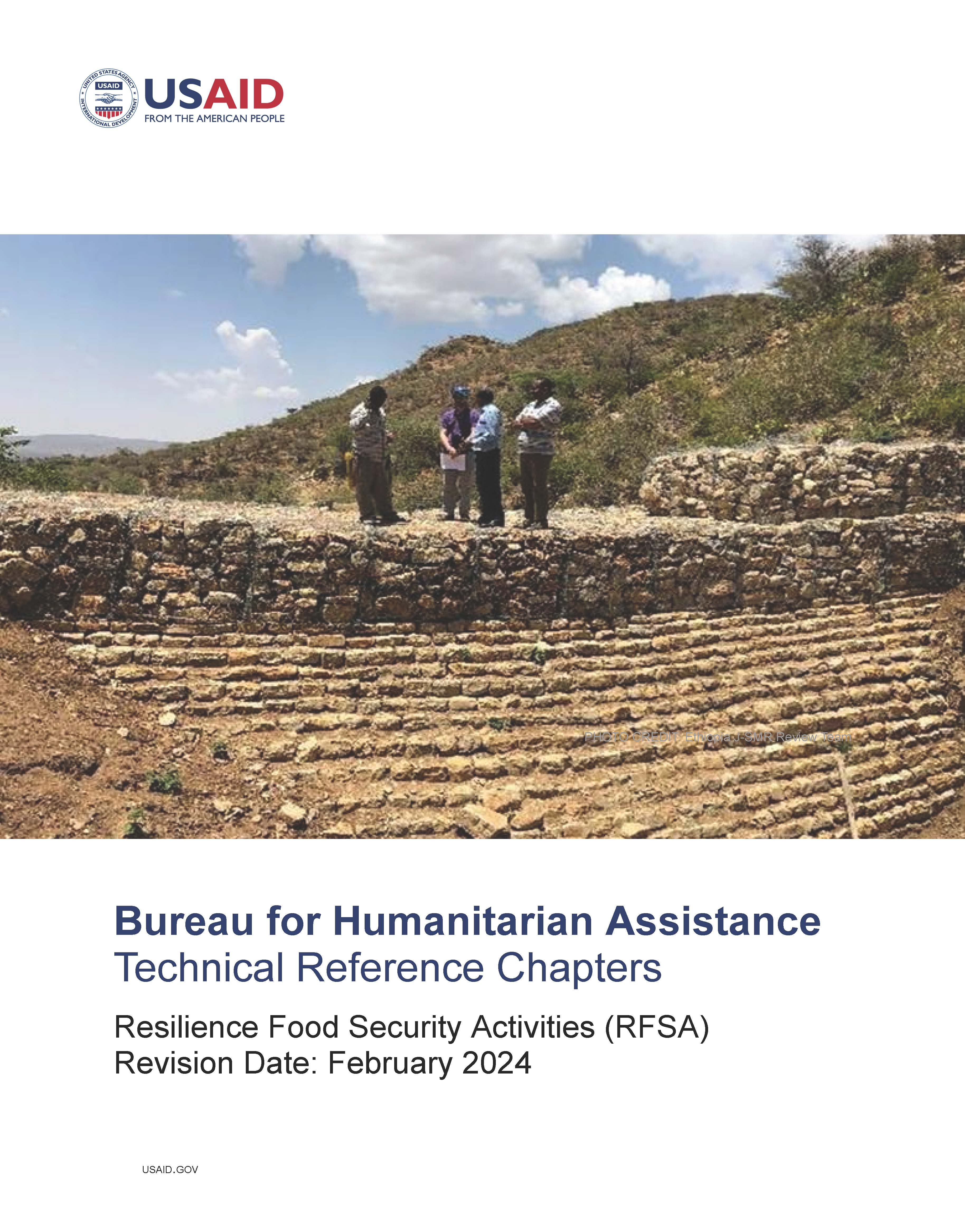 Page de couverture des références techniques de l’USAID BHA RFSA
