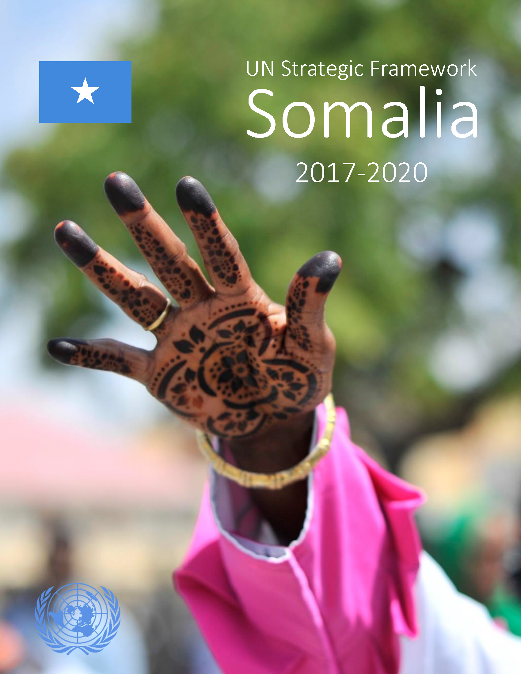 Page de couverture du Cadre stratégique des Nations Unies 2017-2020 : Somalie