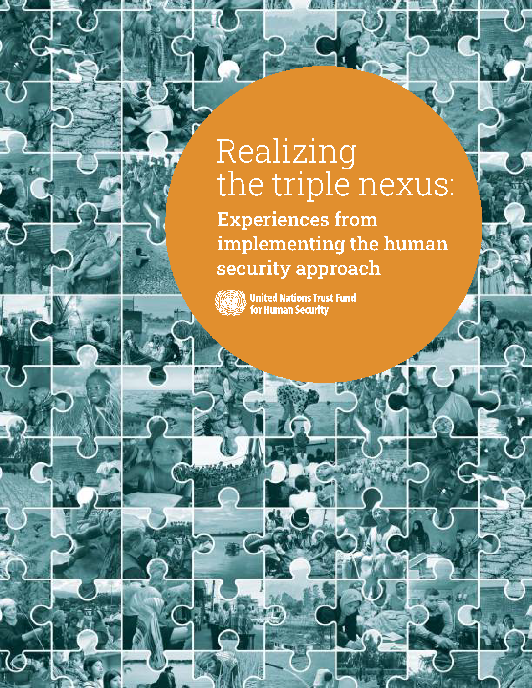 Cover page for Realizing the Triple Nexus: Experiences from implementing the human security approach