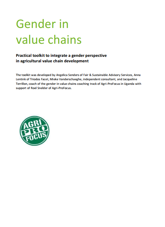 Download Resource: Gender in Value Chains: Practical Toolkit to Integrate a Gender Perspective in Agricultural Value Chain Development