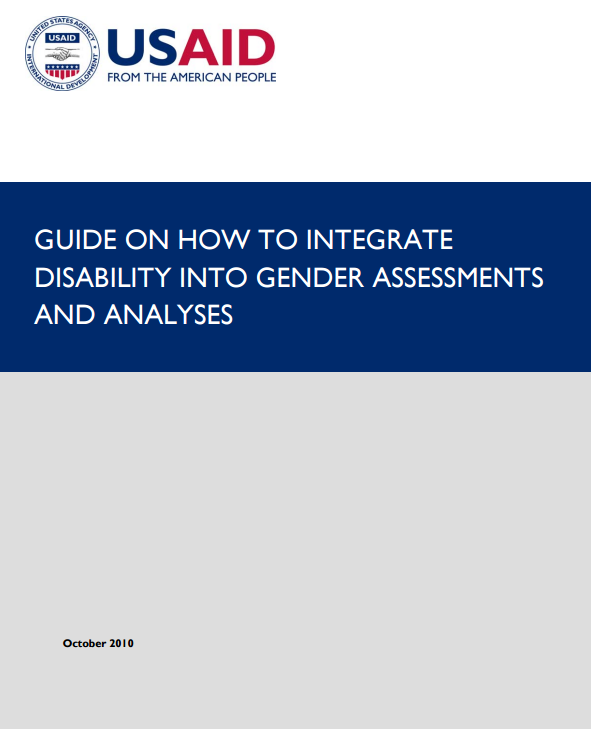 Download Resource: Guide on How to Integrate Disability into Gender Assessments