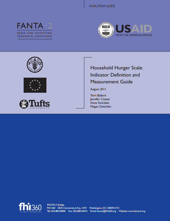 Download Resource: Household Hunger Scale: Indicator Definition and Measurement Guide