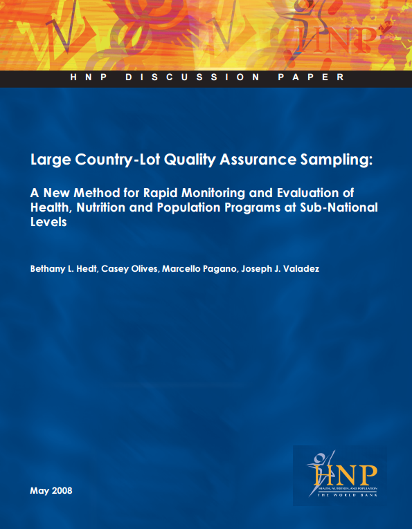 Download Resource: Large Country-Lot Quality Assurance Sampling:A New Method for Rapid Monitoring and Evaluation of Health, Nutrition and Population Programs at Sub-National Levels