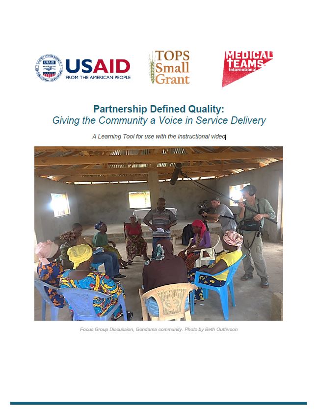 Download Resource: Partnership Defined Quality: Giving the Community a Voice in Service Delivery - A Learning Tool