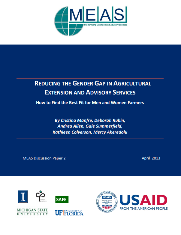 Download Resource: Reducing The Gender Gap in Agricultural Extension and Advisory Services