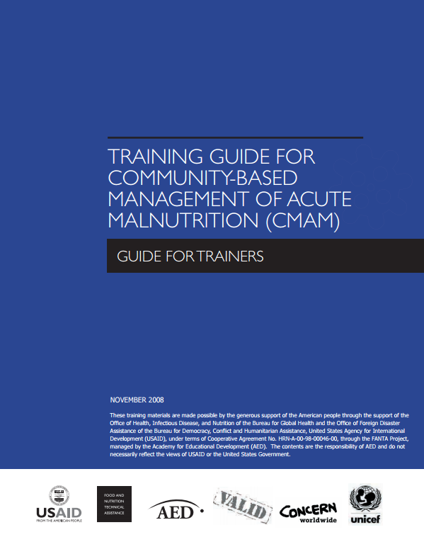 Download Resource: Training Guide for Community-Based Management of Acute Malnutrition (CMAM)