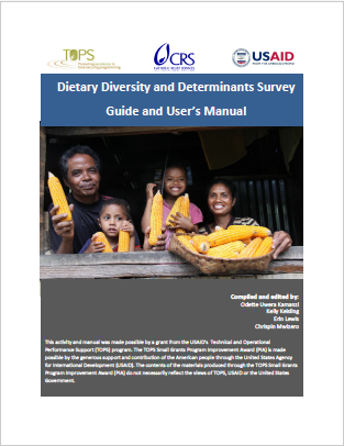 Télécharger la ressource : Guide d'enquête sur la diversité alimentaire et les déterminants et manuel de l'utilisateur