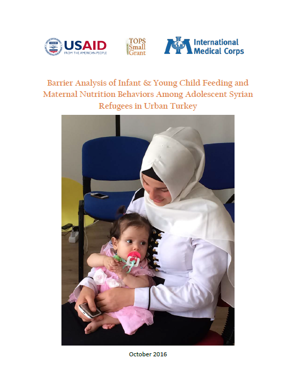 Télécharger la ressource : Analyse des barrières des comportements d'alimentation du nourrisson et du jeune enfant et de la nutrition maternelle chez les réfugiés syriens adolescents en Turquie urbaine